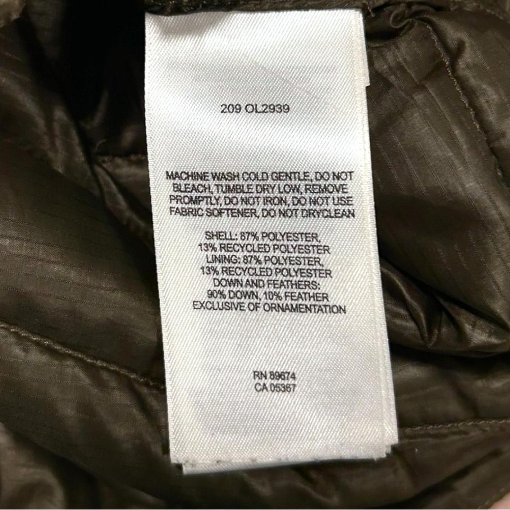 Mountain Hard Wear Womens Puffer Jacket M Dark Olive Quilted Floral Insulated - Picture 5 of 5